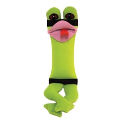 Hyper Pet Firehose Friends Green Canvas Frog Squeak Dog Toy 1 pk