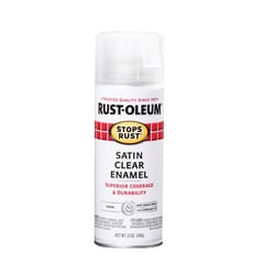 Rust-Oleum Stops Rust Satin Clear Spray Paint 12 oz