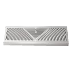 Tru Aire 4-1/2 in. H X 18 in. W 3-Way Powder Coat White Steel Baseboard Diffuser