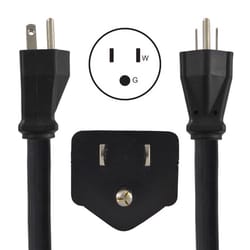 Conntek Indoor 6 ft. L Black 1 to 3 Outlet Cord 14/3 SJT 18/3 SVT