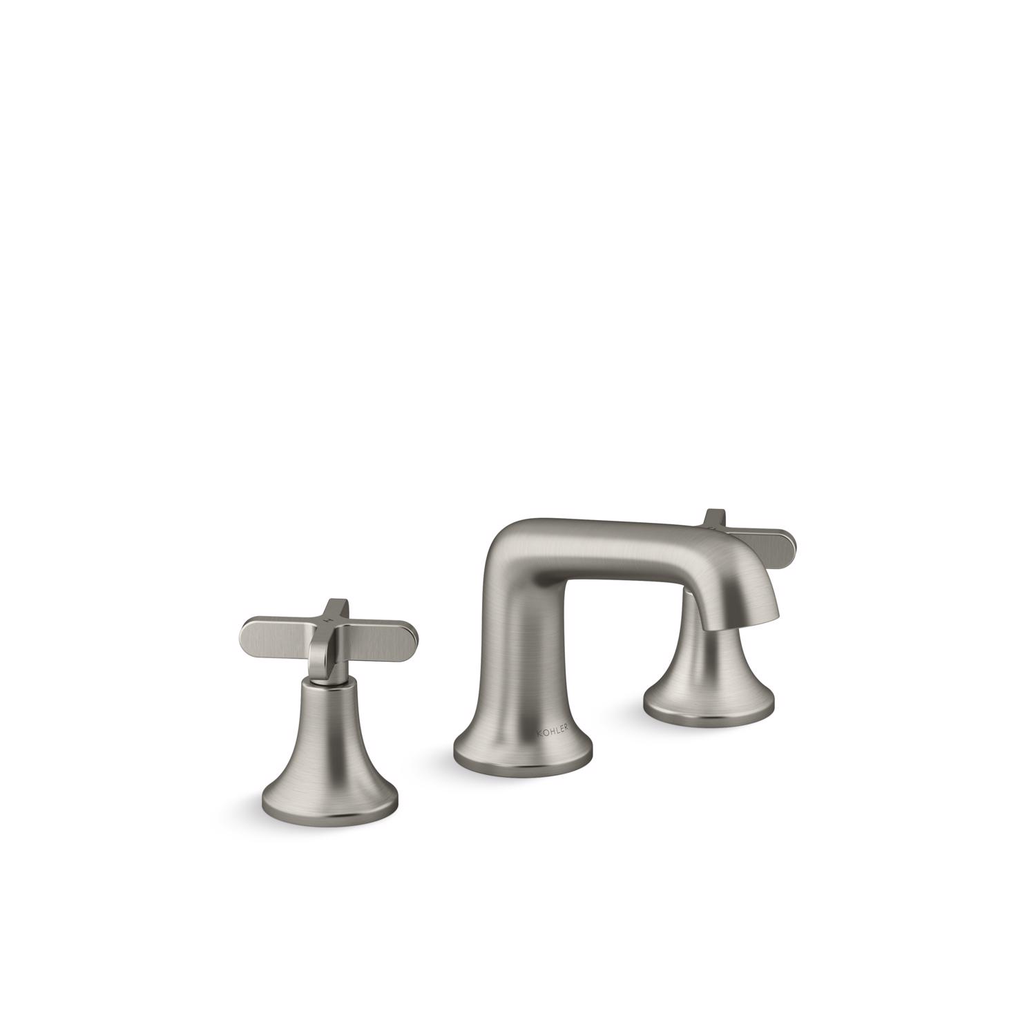 Kohler Sivaro Brushed Nickel Modern Widespread Bathroom Sink Faucet 8 in.