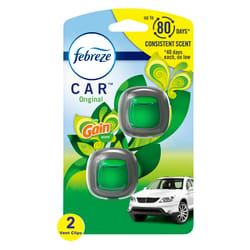 Febreze Original Gain Scent Car Air Freshener 0.06 oz Liquid 2 pk