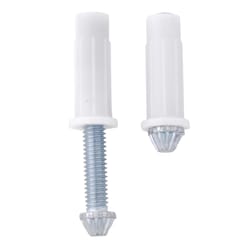 Ace 7/16 in. D Silver/White Plastic/Steel Bi-fold Door Pivot 2 pc