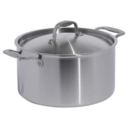 Made In Stainless Steel Stock Pot 11 in. 8 qt Silver