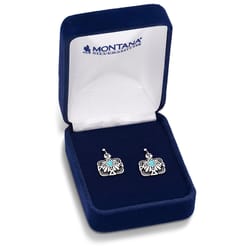Montana Silversmiths Women's Desert Sage TQ Dangle Square Silver/Turquoise Earrings One Size Fits Mo