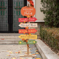 Glitzhome 42.5 in. Pumpkin Patch Porch Sign Fall Decor