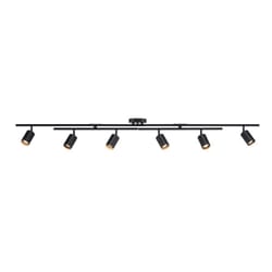 Globe Electric Waylon Matte Black 6 lights LED Track Light Fixture