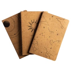 Denik 5 in. W X 8 in. L Sewn Bound Brown Astronomy Kraft Notebook