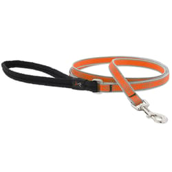 Lupine Pet Reflective Orange Diamond Nylon Dog Leash