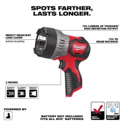 Milwaukee M12 750 lm LED Battery Handheld Spot Light