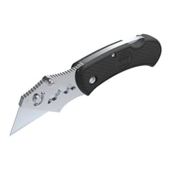 Outdoor Edge 5.8 in. Lockback Utility Knife Black 1 pc