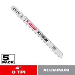 Diablo 4 in. High Speed Steel T-Shank Aluminum Jig Saw Blade 8 TPI 5 pk