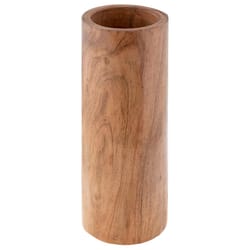 Karma Sierra 13.8 in. H X 5.4 in. L Natural Wood Vase