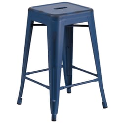 Flash Furniture 1 pk Blue Metal Industrial Bar Stool