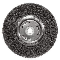 Century Drill & Tool 6 in. Crimped Wire Wheel Brush Steel 6000 rpm 2 pc