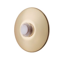 Newhouse Hardware Polished Brass Gold Metal/Plastic Wired Door Chime Bell