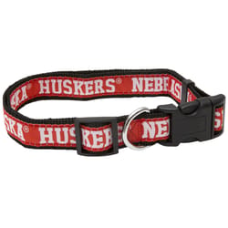 Pets First Team Colors Nebraska Huskers Nylon Dog Collar Small