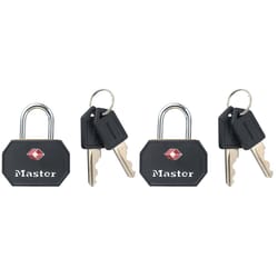 Master Lock 15/16 in. H X 5/8 in. W X 1-1/4 in. L Vinyl Covered Steel Pin Tumbler Luggage Lock