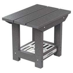 Breeo X Series Gray Rectangular Poly Lumber Side Table