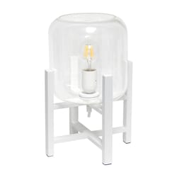 Simple Designs 13.38 in. White Table Lamp