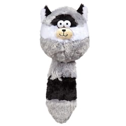 Boss Pet Zanies Multicolored Polyester Funny Furry Fatty Raccoon Dog Toy 1 pk