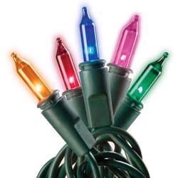 Celebrations Red Incandescent Mini Multicolored 100 ct String Christmas Lights 33 ft.