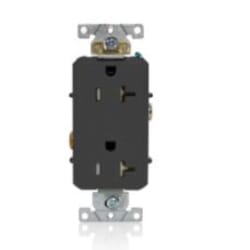 Leviton Decora Plus 20 amps 125 V Duplex Black Outlet 5-20R 1 pk