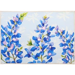 Olivia's Home 32 in. W X 22 in. L Multi-Color Blue Bonnets Polyester Accent Rug