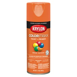 Krylon ColorMaxx Gloss Pumpkin Orange Paint + Primer Spray Paint 12 oz