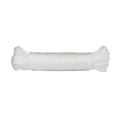 Lehigh 3/16-in x 50-ft White Braided Nylon Rope at