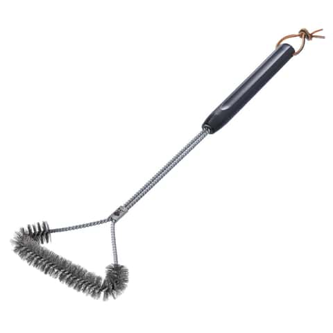 12-Inch Stainless Steel Barbecue Brush With 3-Sided Cleaning Brush, Bbq  Grill Cleaning Tool With Handle And Hanging Loop, Wire Bristles For Cleaning  Charcoal, Gas, Electric And Outdoor Bbq Grills - Extra Strong