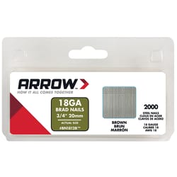Arrow BN18 18 Ga. X 3/4 in. L Galvanized Steel Brad Nails 2000 pk 0.8 lb