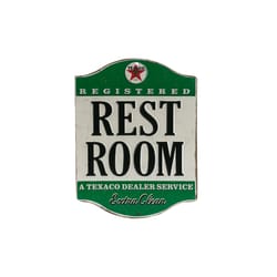 Open Road Brands Texaco Registered Rest Room Sign Tin 1 pk