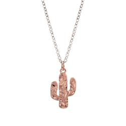 Montana Silversmiths Women's Desert Darling Rose Cactus Rose Gold Necklace Water Resistant