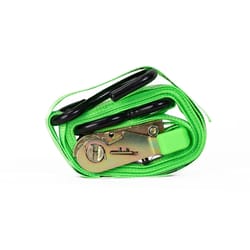 Fusion Grip 1 in. W X 16 ft. L Green Racheting Tie Down Strap 900 lb 1 pk