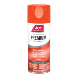 Ace Premium Gloss Orange Paint + Primer Enamel Spray 12 oz