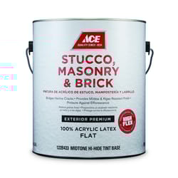 Ace  Flat  Midtone Hi-Hide Base  Acrylic Latex  Stucco, Masonry and Brick Paint  1 gal. 