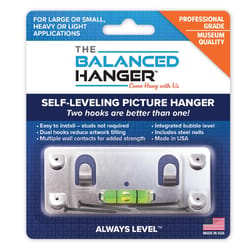 Balanced Hanger Always Level Metallic Silver Heavy Duty Mirror/Picture Hanging Kit 75 lb 1 pk