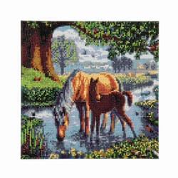 Crystal Art Craft Buddy Fell Ponies Framed Art Kit Multicolored
