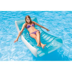 Intex Rockin Blue/White Vinyl Inflatable Lounge Pool Float