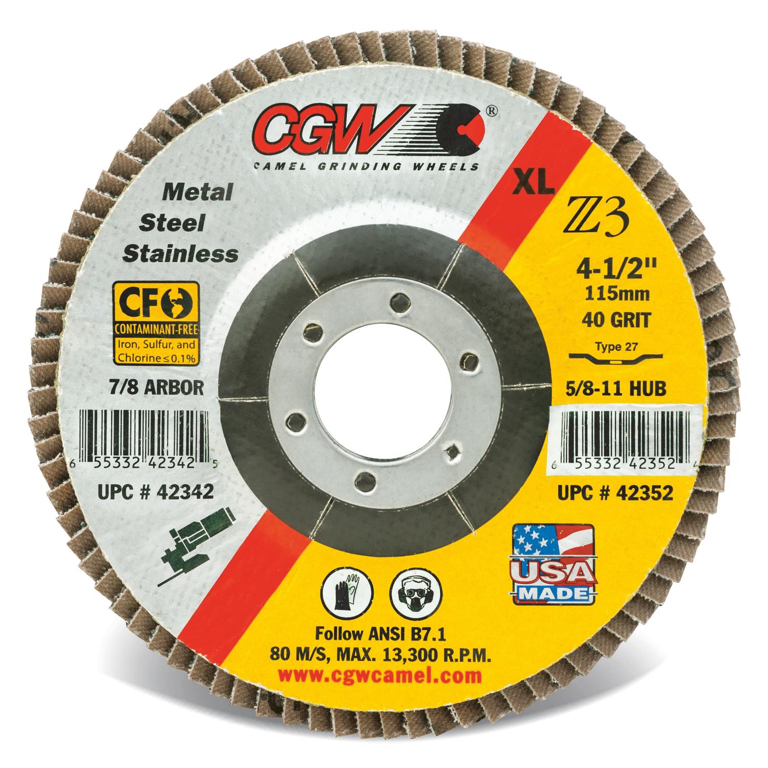 Blue Zirconia 4-1/2" 60 Grit Flap Flapper Grinding Sanding Wheels Discs