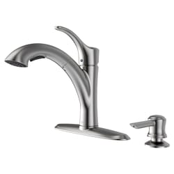 American Standard Mesa One Handle Stainless Steel Pull-Out Kitchen Faucet