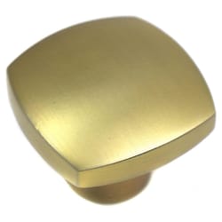 Laurey Aventura Contemporary Square Cabinet Knob 1-1/4 in. D 1 in. Champagne Brass 1 pk