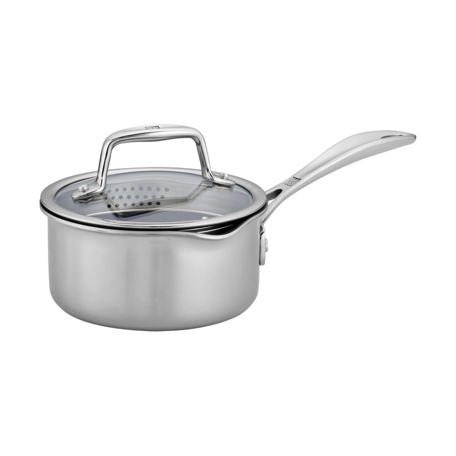 Zwilling J.A Henckels Clad CFX Ceramic/Stainless Steel Saucepan 5.51 in. 1 qt Silver Sansujyuku sansujyuku.com