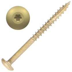 Screw Products AURA No. 8 X 2 in. L Star Coated Cabinet Screws 5 lb 655 pk