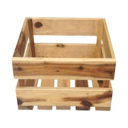 Avera Products 4.5 in. H X 11 in. W Wood Garden Crate Planter Natural