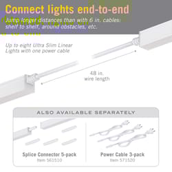 Armacost Lighting 48 in. L White Plug-In LED Tape Light Connector 3 pk
