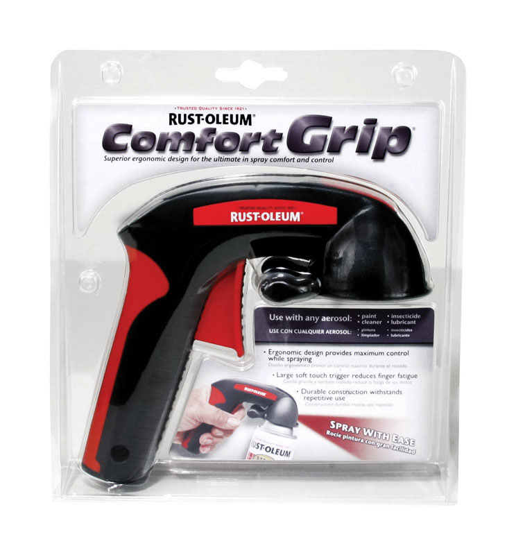 Photos - Putty Knife / Painting Tool Rust-Oleum Comfort Grip Black/Red Plastic Spray Grip 241526 