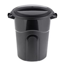 United Solutions 20 gal Black Plastic Trash Can Lid Included