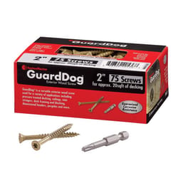 FastenMaster GuardDog No. 10 X 2 in. L Gold Phillips/Square Bugle Head Deck Screws 75 pk